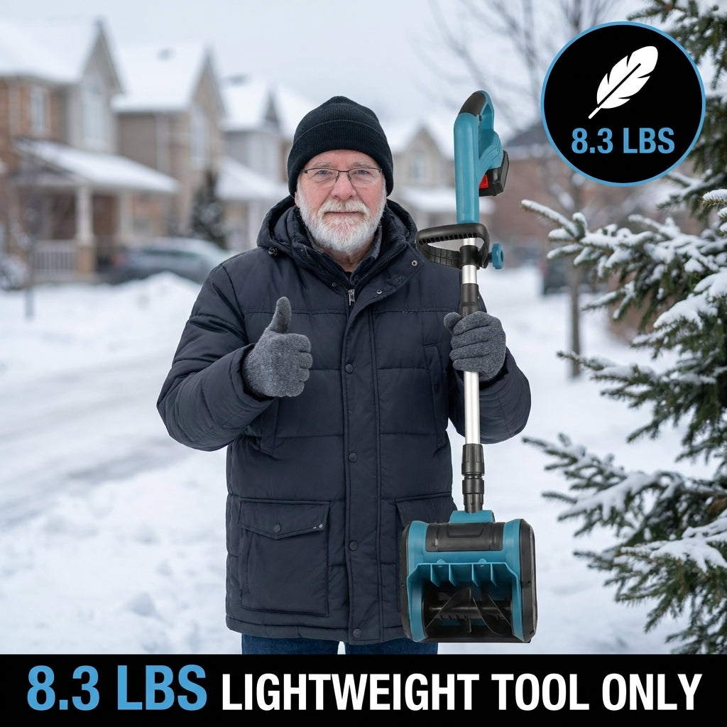 Lightweight snow sweeper handle